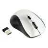 Belaidė optinė pelė Gembird MUSW-4B-02-BS, RF, abiem rankom tinkama, 1600 DPI, 4 mygtukai, sidabrinė/juoda