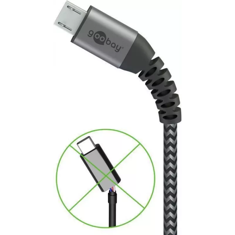 Wentronic 49283 mobiliojo telefono laidas, pilkas