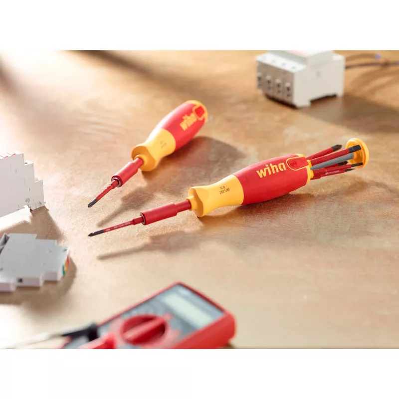 Atsuktuvų rinkinys wiha 41157 LiftUp electric, izoliuotas raudonas/geltonas, 7 vnt.