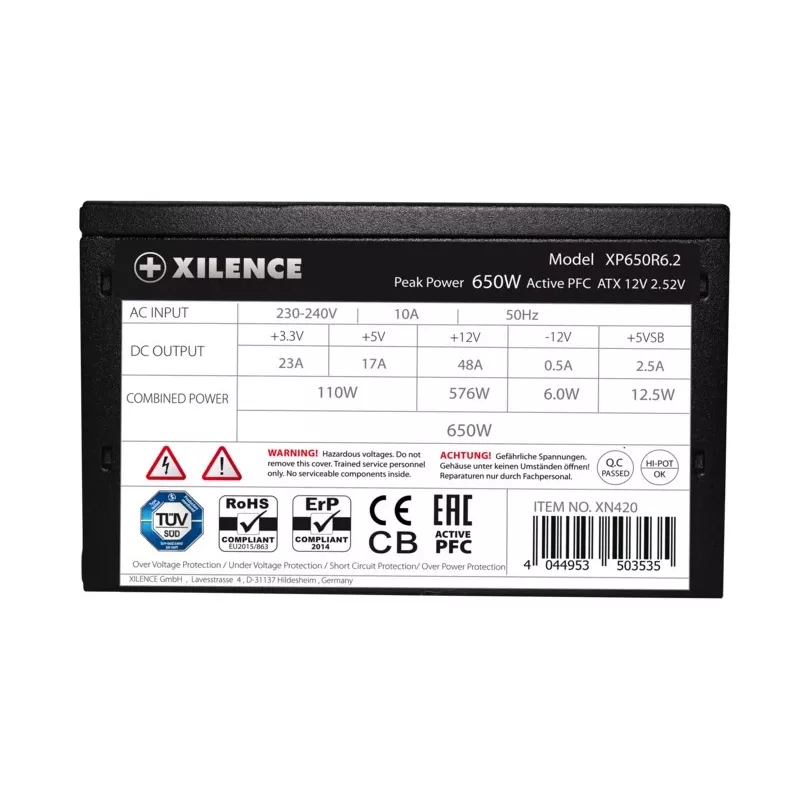 Maitinimo blokas Xilence Performance C XP650R6.2 650 W