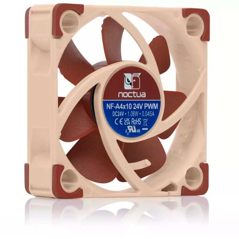 Ventiliatorius Noctua NF-A4X10 24V PWM 4 cm Smėlio spalva Ruda 5000 RPM 8.9 m³/h
