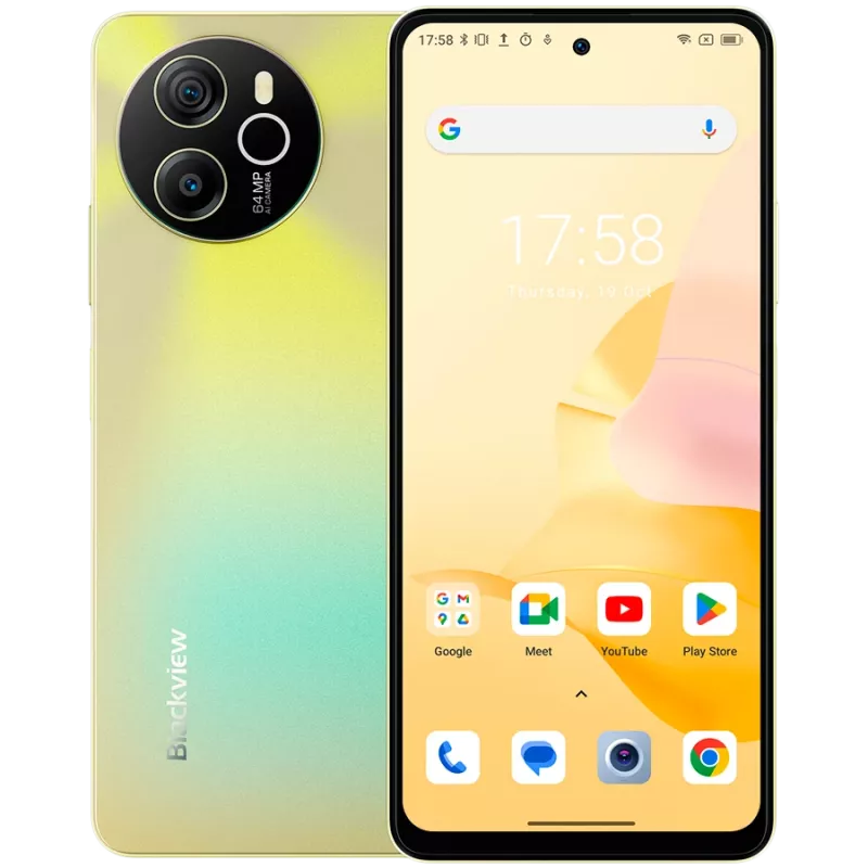 Blackview SHARK 8 8/256GB, 6,78 colio FHD+ 1080x2460 IPS LCD 120Hz, MTK6789 aštuonių branduolių 2,2 GHz, 13 MP priekinė / 64 MP galinė kamera, baterija 5000 mAh, Type-C, Android 13, pirštų atspaudų skaitytuvas, dvi SIM kortelės, be įkroviklio