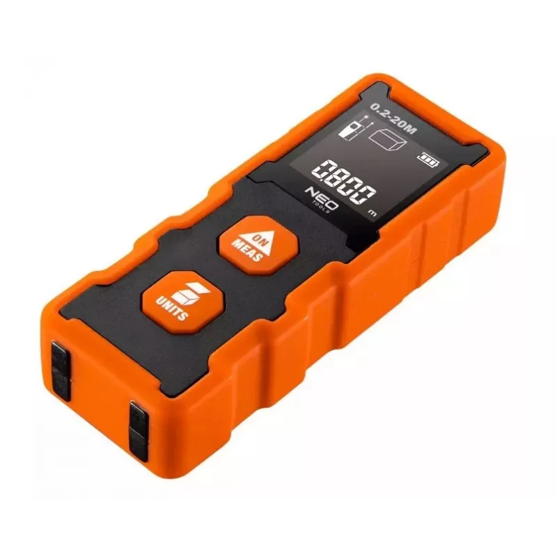Lazerinis tolimatis NEO tools 75-202, matavimo diapazonas iki 75 m, nešiojamasis rankinis prietaisas