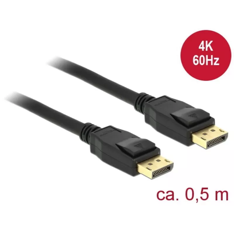 DisplayPort laidas DeLOCK 85506 0,5 m Juodas