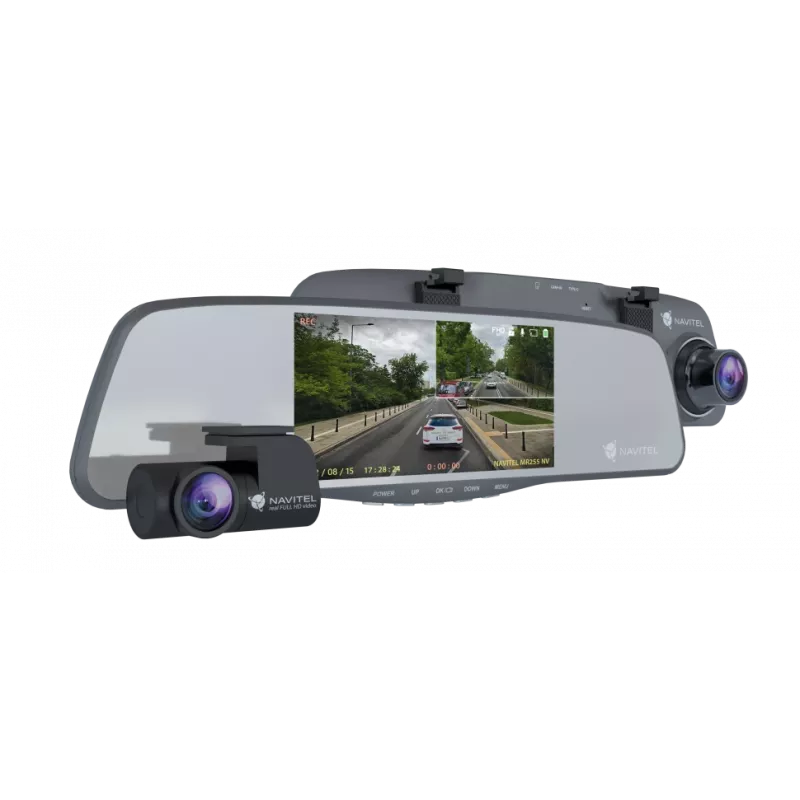 Galinio vaizdo veidrodėlio vaizdo registratorius Navitel MR255NV — išmanusis veidrodis su integruotu DVR (MR255NV)