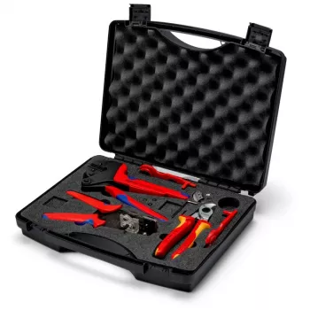 Kabelių užspaudimo įrankis Knipex 97 91 04 V01 pilkas oranžinis raudonas 5 vnt.