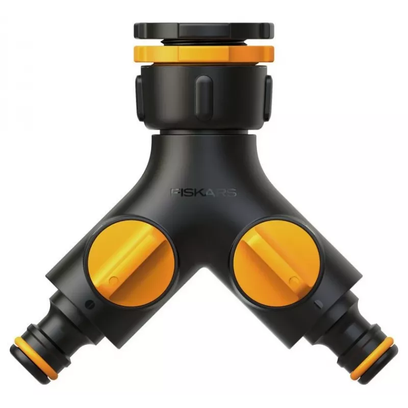 Fiskars 1027061 vandens žarnos jungtis Čiaupo jungtis Juoda, Oranžinė 1 vnt.