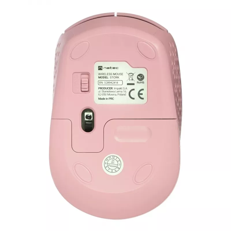 NATEC STORK pelė Namams Abiem rankoms tinkama RF Belaidė + USB A tipo Optinė 1600 DPI