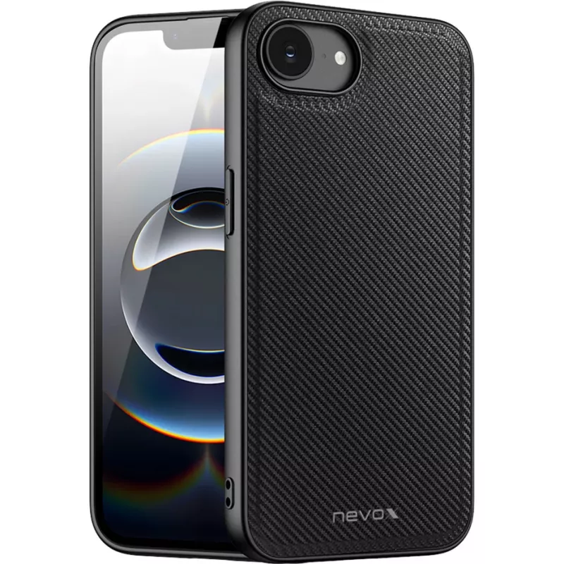 Cover Nevox 2499 Mobiliojo telefono dėklas Juoda skirta iPhone 16e 15.5 cm