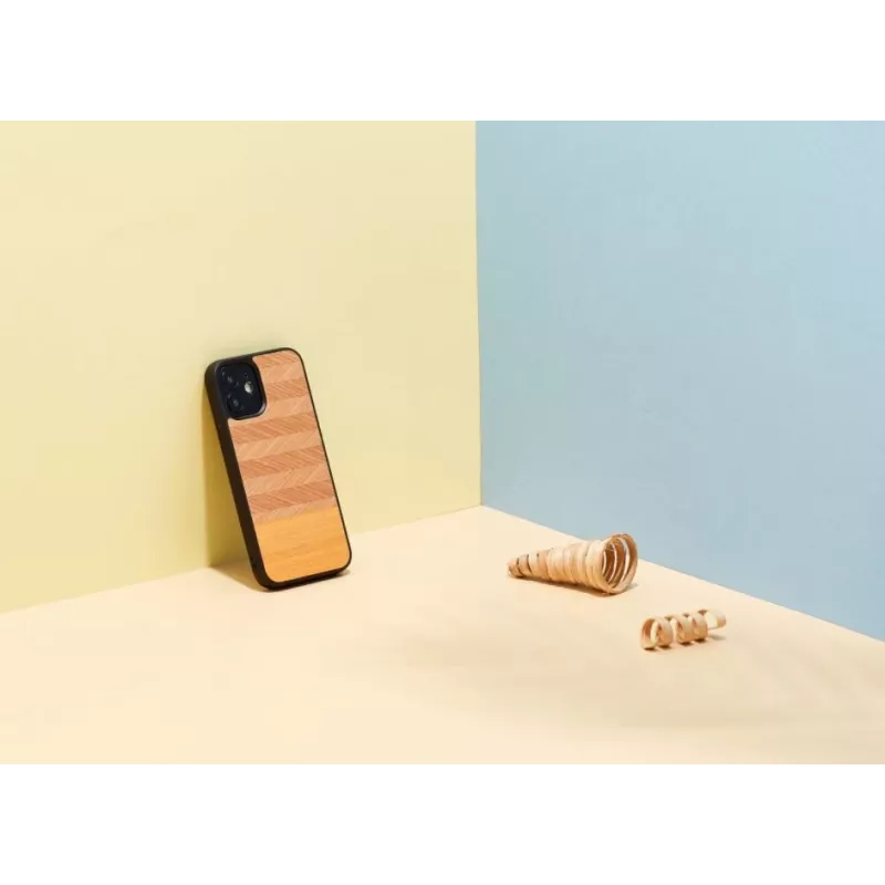 Man and Wood telefono dėklas, skirtas „iPhone 12 mini“, silkės rašto (arancia) juodas