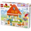 Statybinis žaislas LEGO Bluey Šeimos namas su atminties žaidimu 10459 — 83 dalys, 3 minifigūrėlės, amžius 3+