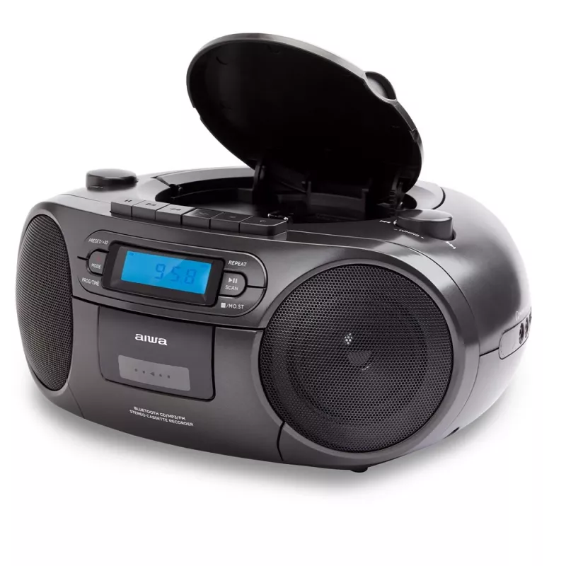 Nešiojama stereo sistema Aiwa BBTC-550BK skaitmeninė 6 W FM PLL juoda