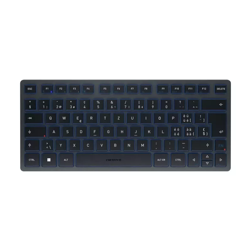 Belaidė klaviatūra CHERRY KW 7100 MINI BT QWERTZ šveicarų mėlyna
