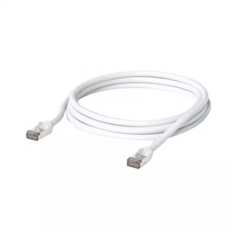 Tinklo kabelis Ubiquiti UACC-CABLE-PATCH-OUTDOOR-3M-W RJ-45 Cat5e 3 m Baltas S/UTP TPE