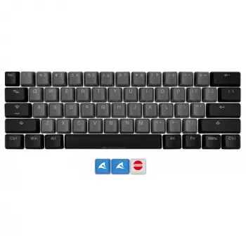 SKILLER SAC20 S4, Tastenkappe schwarz, 62 Stück, ANSI-Layout (US), für SKILLER SGK50 S4