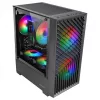 PC korpusas TACENS Mars Gaming MC-VORTEX Mini Tower Mini-ITX/Micro-ATX grūdintas stiklas juodas, 3x120mm, 27.3 cm GPU, 162 mm CPU aušintuvas