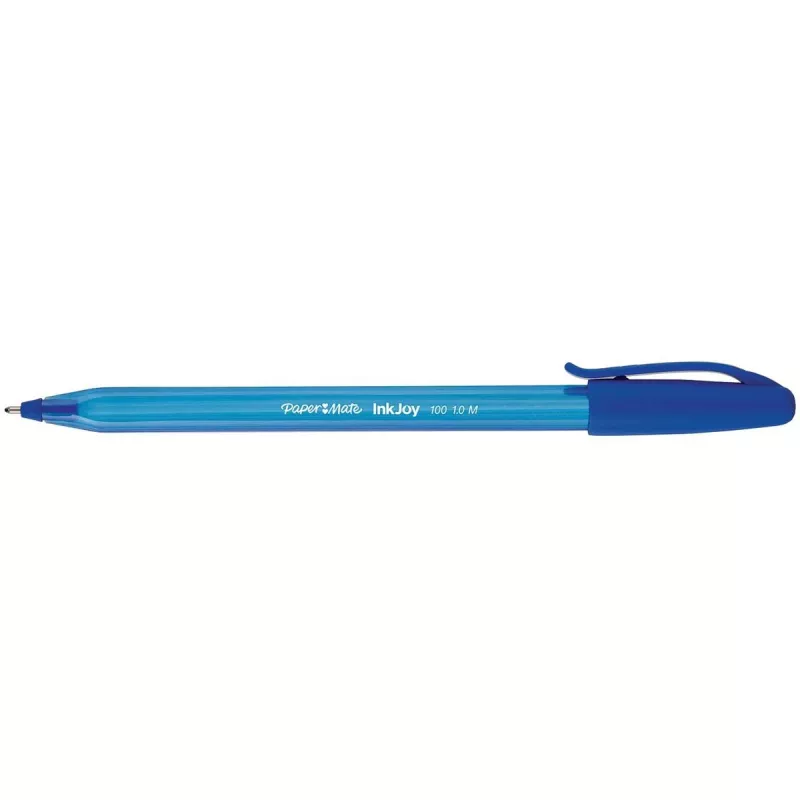 PAPER MATE Šratinukas InkJoy 100 su dangteliu 8 vnt. M mėlynas