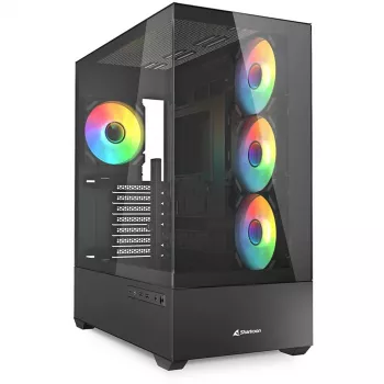 PC korpusas Sharkoon AK6 RGB, ATX, juodas