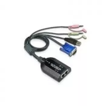 ATEN Dual USB - VGA į CAT5e/6 KVM adapterio kabelis su garsu ir virtualios laikmenos palaikymu (tik KM0932)