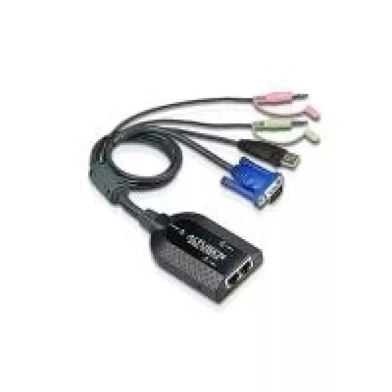 ATEN Dual USB - VGA į CAT5e/6 KVM adapterio kabelis su garsu ir virtualios laikmenos palaikymu (tik KM0932)