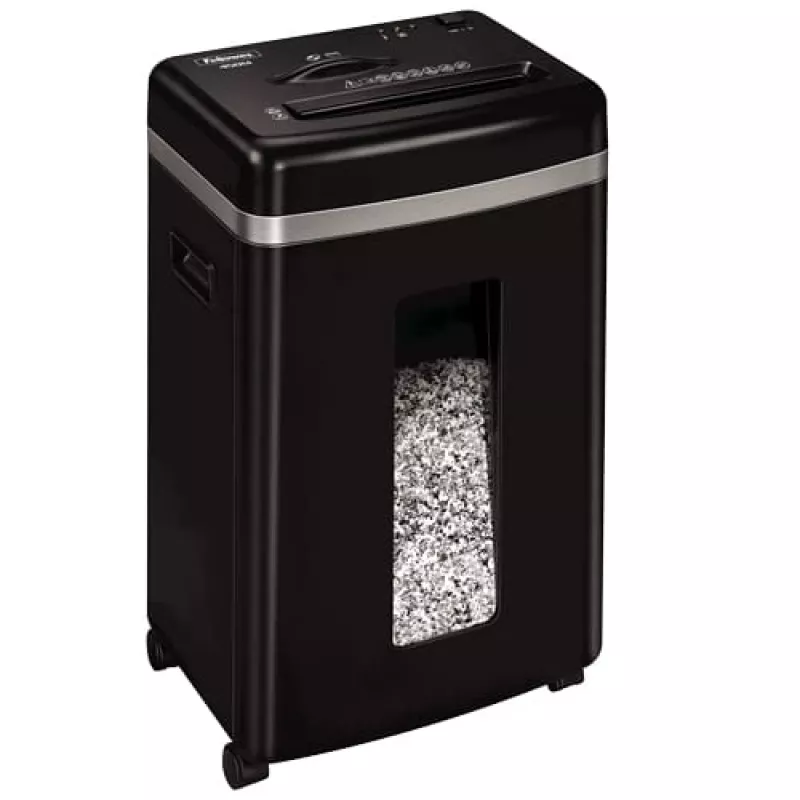 Popieriaus smulkintuvas Fellowes Powershred 450M mikro pjovimo, 9 lapų talpa, 2 x 12 mm, 22 l dėžė, juodas