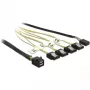 Kabelis DeLOCK Mini SAS HD SFF-8643 į 4xSATA 7p 1m
