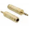 jungčių adapteris DeLOCK 65360 3,5 mm į 6,35 mm Auksinis