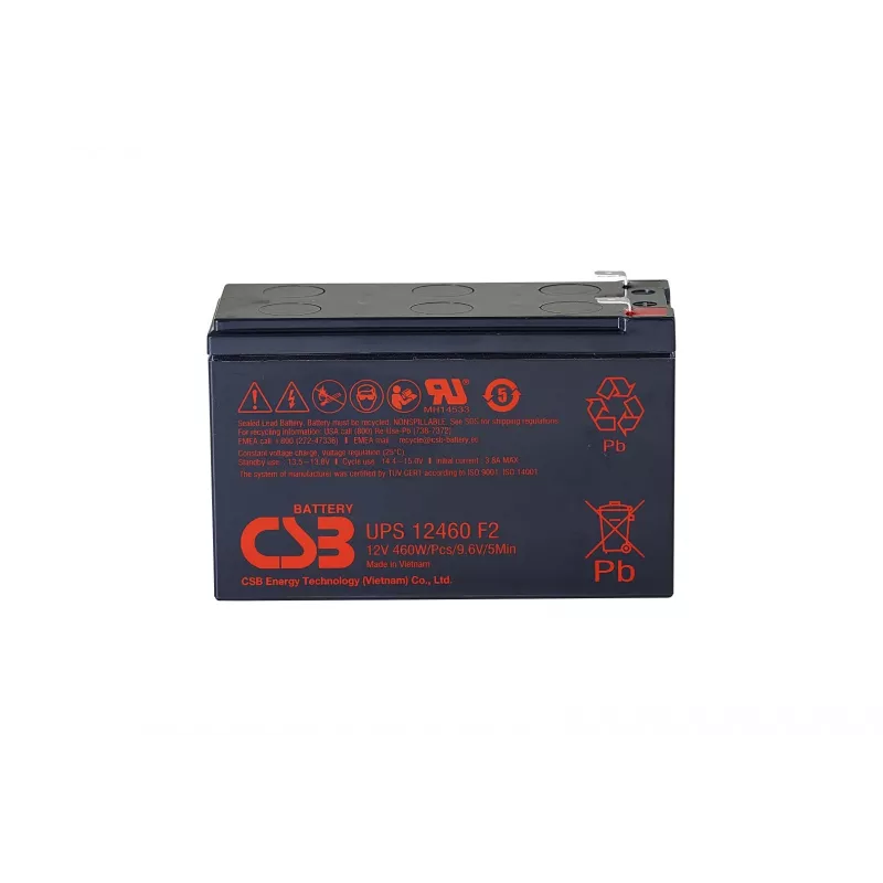 CSB baterija baterija 12V, 9Ah, AGM | UPS12460F2 | 460 W