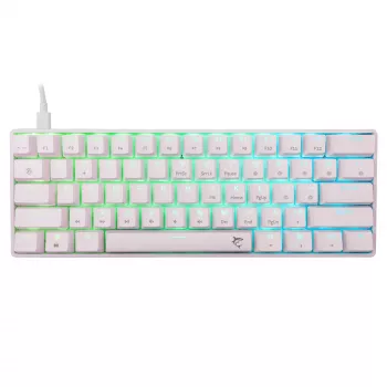 Laidinė mechaninė klaviatūra White Shark Shinobi-2 (GK-004221) — mėlyni jungikliai, balta, JAV išdėstymas