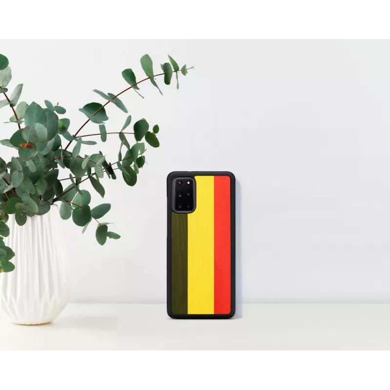 Apsauginis telefono dėklas Man and Wood Galaxy S20+ reggae Juoda