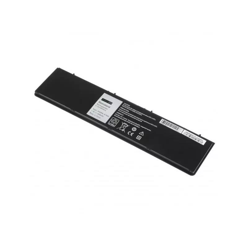 Baterija Green Cell DE93, skirta DELL Latitude E7440, Li‑Ion 7.4V 4500mAh, 4 celės, juoda