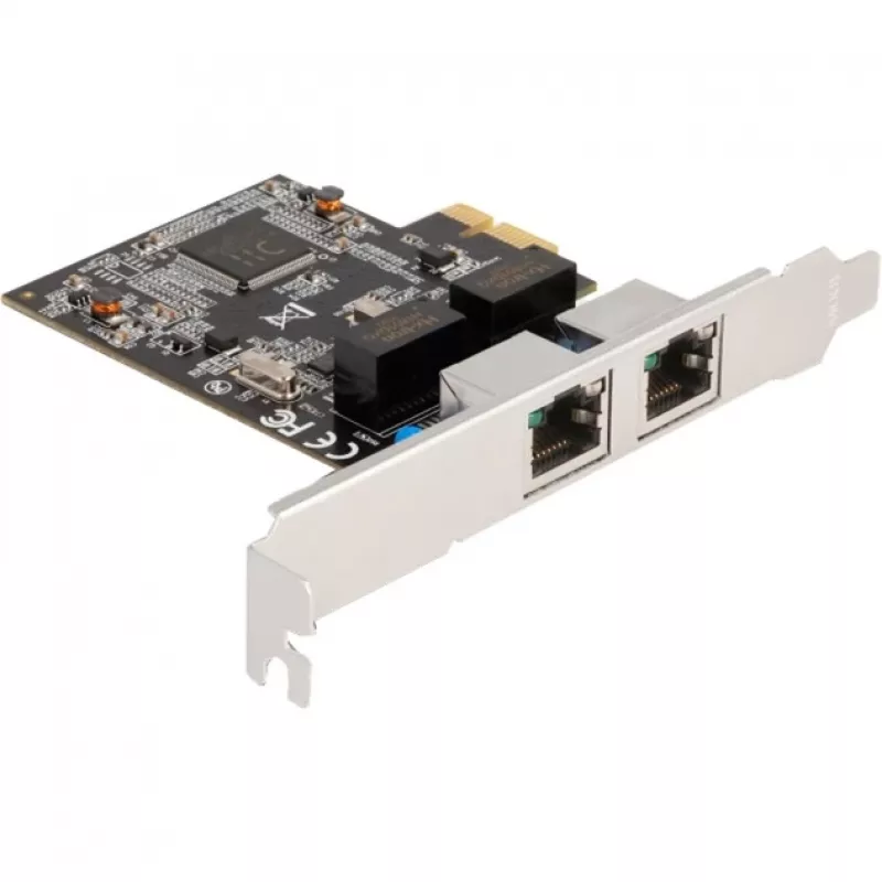 Delock PCI Express x1 kortelė su 2 x RJ45 Gigabit LAN RTL8111 (88615)