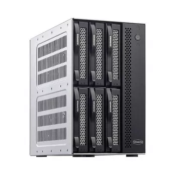 TerraMaster D6-320 disko masyvas, stalinis, juodas, 6 įrenginiams HDD SSD
