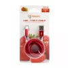 Sbox USB->Type-C M/M 1,5 m CTYPE-1.5R Braškių raudonumo