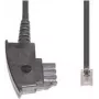Telefono laidas e+p T 37 10 m Skaidrus Juodas