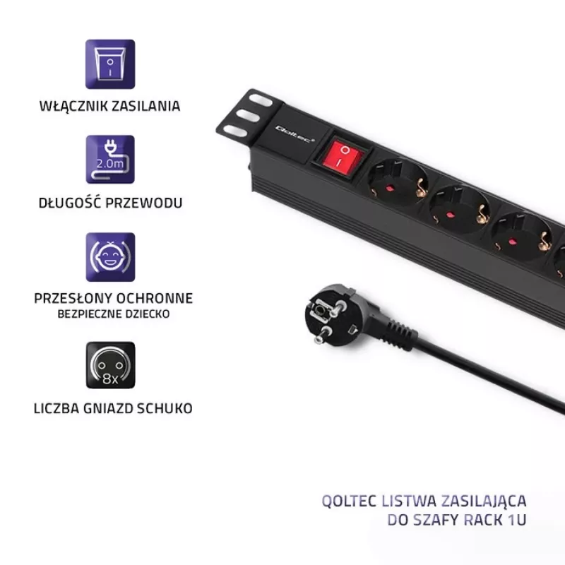 Maitinimo šaltinis QOLTEC 54469 12V 2A kompaktiška konstrukcija