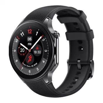 OnePlus Watch 2 - 46 mm - išmanusis laikrodis su dirželiu - Fluoroelastomeras - Riešo dydis: 140-210 mm - Ekranas 3,63 cm (1,43)
