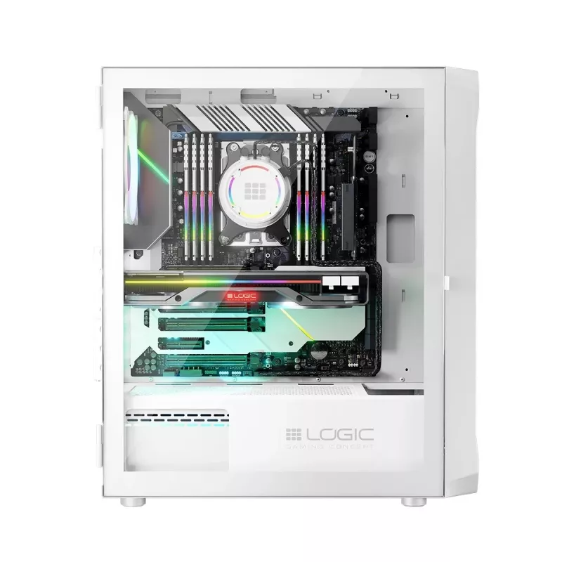 Logic PORTOS ARGB MINIDI USB 3.0 korpusas baltas