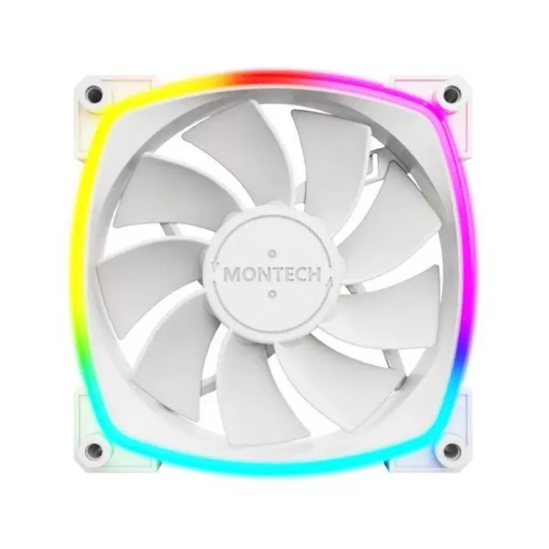Montech RX120 PWM kompiuterio korpuso ventiliatorius 12 cm baltas 3 vnt.