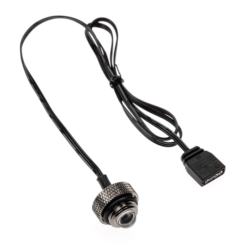 XSPC ARGB LED kamštis G1/4 5V 3 kontaktų, juodas/chromuotas