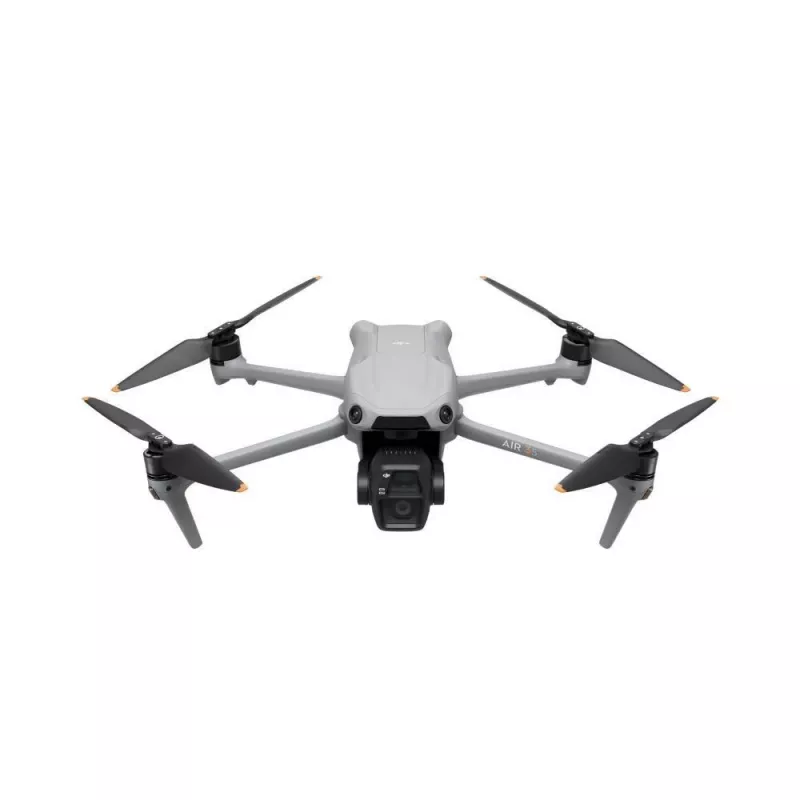 Kvadrokopteris DJI Air 3s — 4 rotorių dronas, 50 MP kamera, 3840×2160 vaizdo įrašas, 27 m/s, 32 000 m nuotolis, 4276 mAh baterija, 42 GB vidinė atmintis, pilka
