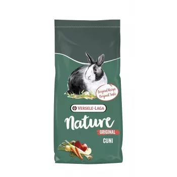Triušių maistas VERSELE-LAGA Cuni Nature Originali 9 kg — 14,5% baltymų, 13,5% žalios ląstelienos, 4% riebalų