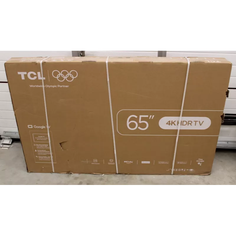 TCL 65V6C 65 colių LED 4K išmanusis televizorius su „Google TV“ – 65 coliai (pažeista pakuotė)
