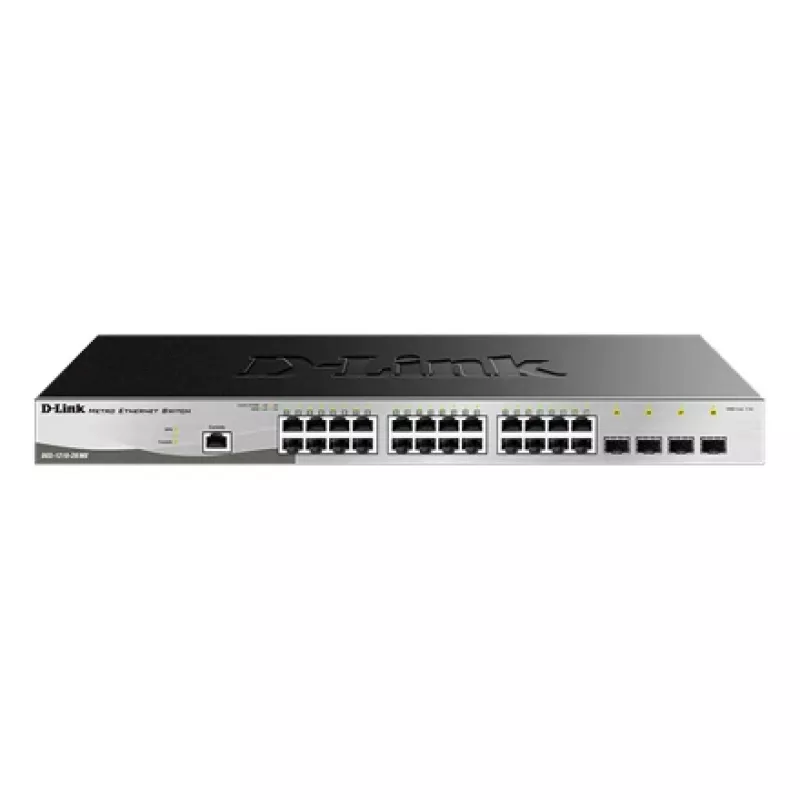 D-Link DGS-1210-28/ME/E tinklo komutatorius Valdomas L2+ Gigabit Ethernet (10/100/1000) 1U Juoda, Pilka