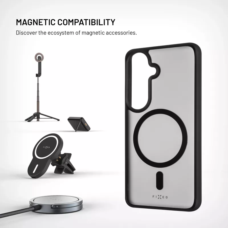 Fixed MagMisty | Nugarėlės dangtelis | Samsung | Galaxy S26 | Polikarbonatas/TPU | Juoda