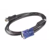 APC KVM USB laidas - 6 pėdos (1,8 m), 1,83 m, USB, USB, VGA, juoda, USB-A