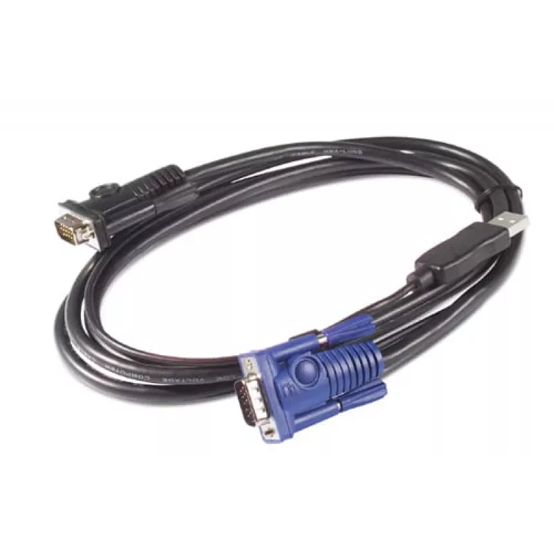 APC KVM USB laidas - 6 pėdos (1,8 m), 1,83 m, USB, USB, VGA, juoda, USB-A