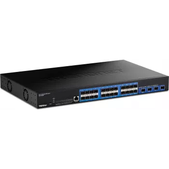 TRENDnet 28 prievadų 2 lygmens valdomas SFP komutatorius su 10G SFP+