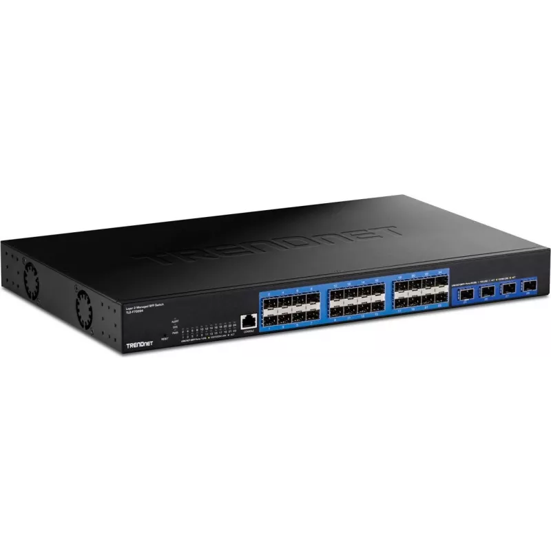TRENDnet 28 prievadų 2 lygmens valdomas SFP komutatorius su 10G SFP+