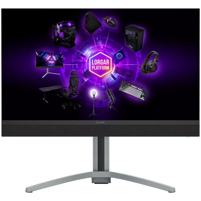 LORGAR 27MP1, UHD MiniLED Gaming Monitor Pro, 27'' (3840*2160) greitas IPS plokščias monitorius, juoda/pieno pilka
